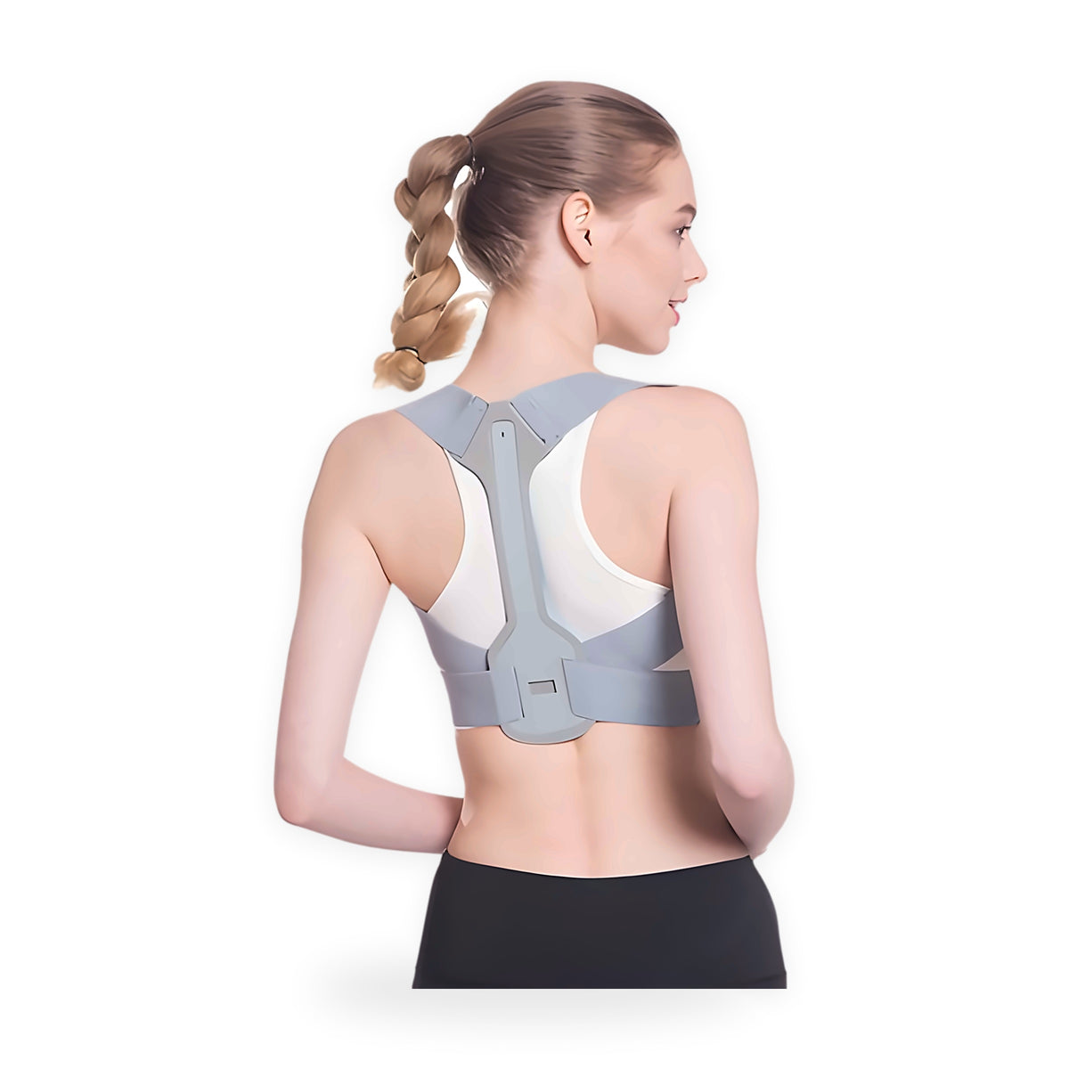 Back posture support belt on a white background