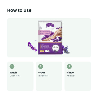 How to use the exfoliating foot peel mask: wash, wear, rinse