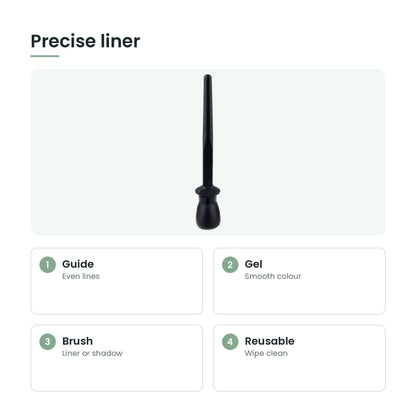 Eyeliner guide tool key features: guide, gel, brush, reusable