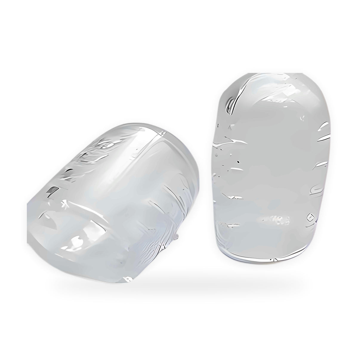 Silicone toe protectors on a white background