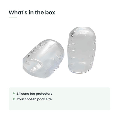 What's in the box: silicone toe protectors, your chosen pack size