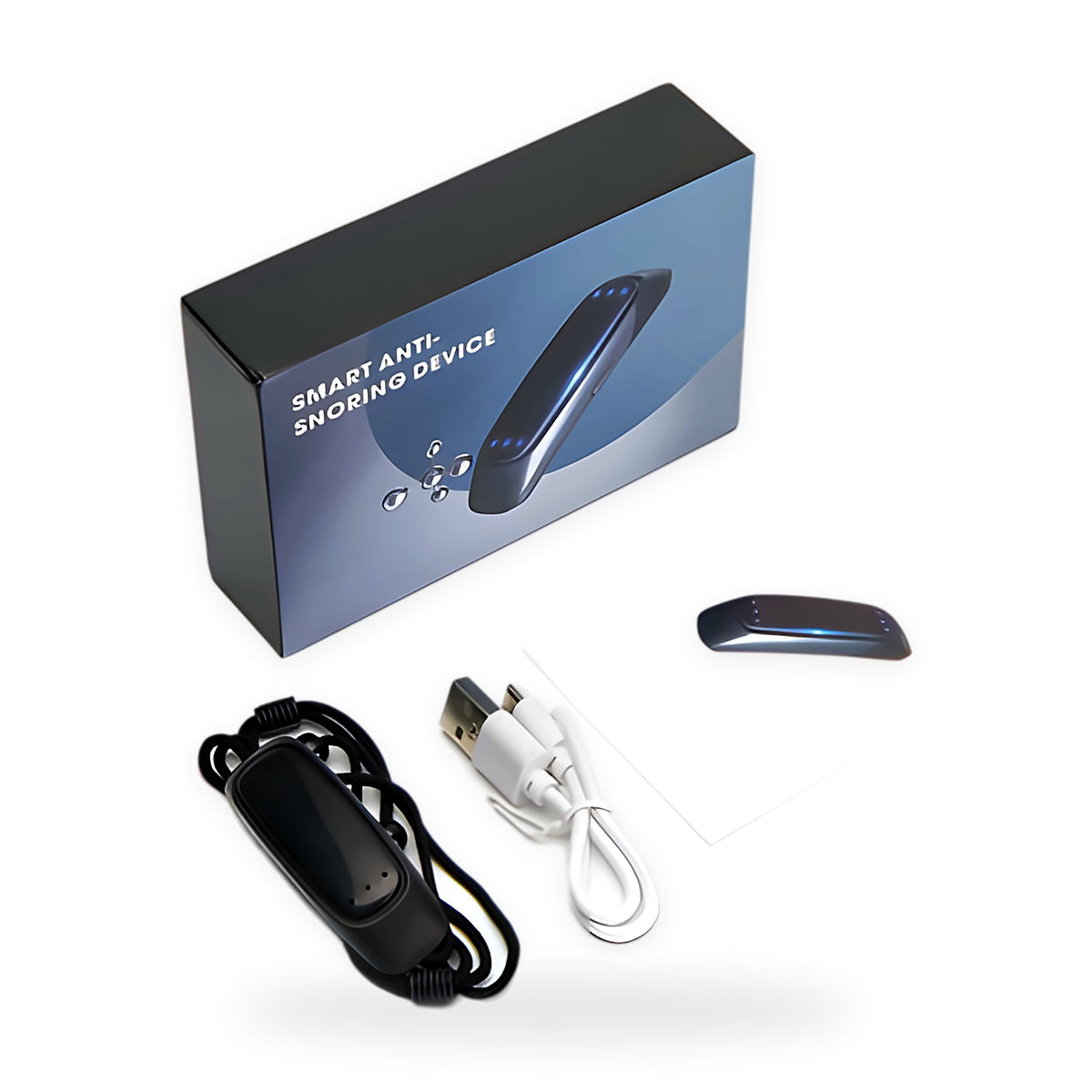 Smart anti-snoring device on a white background