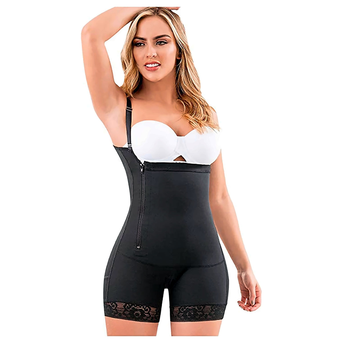 Side zip shaping bodysuit