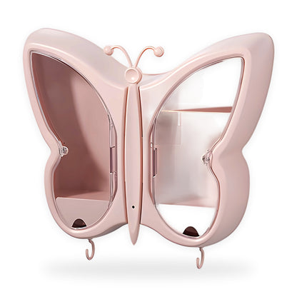 Butterfly jewellery and cosmetic organiser on a white background
