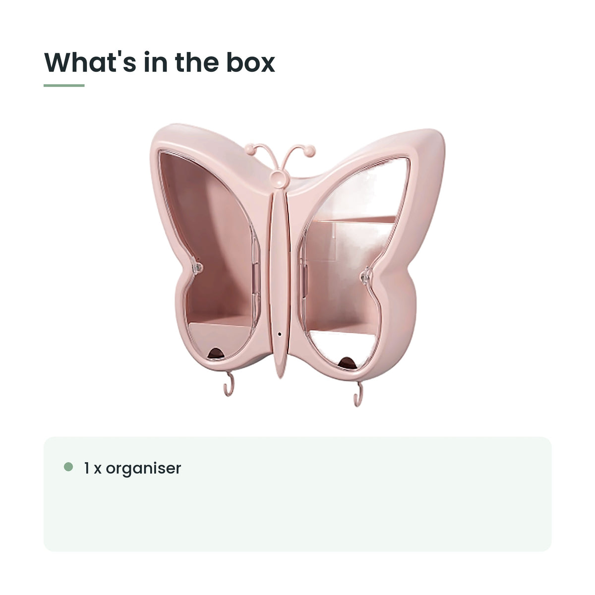 What's in the box: 1 x organiser