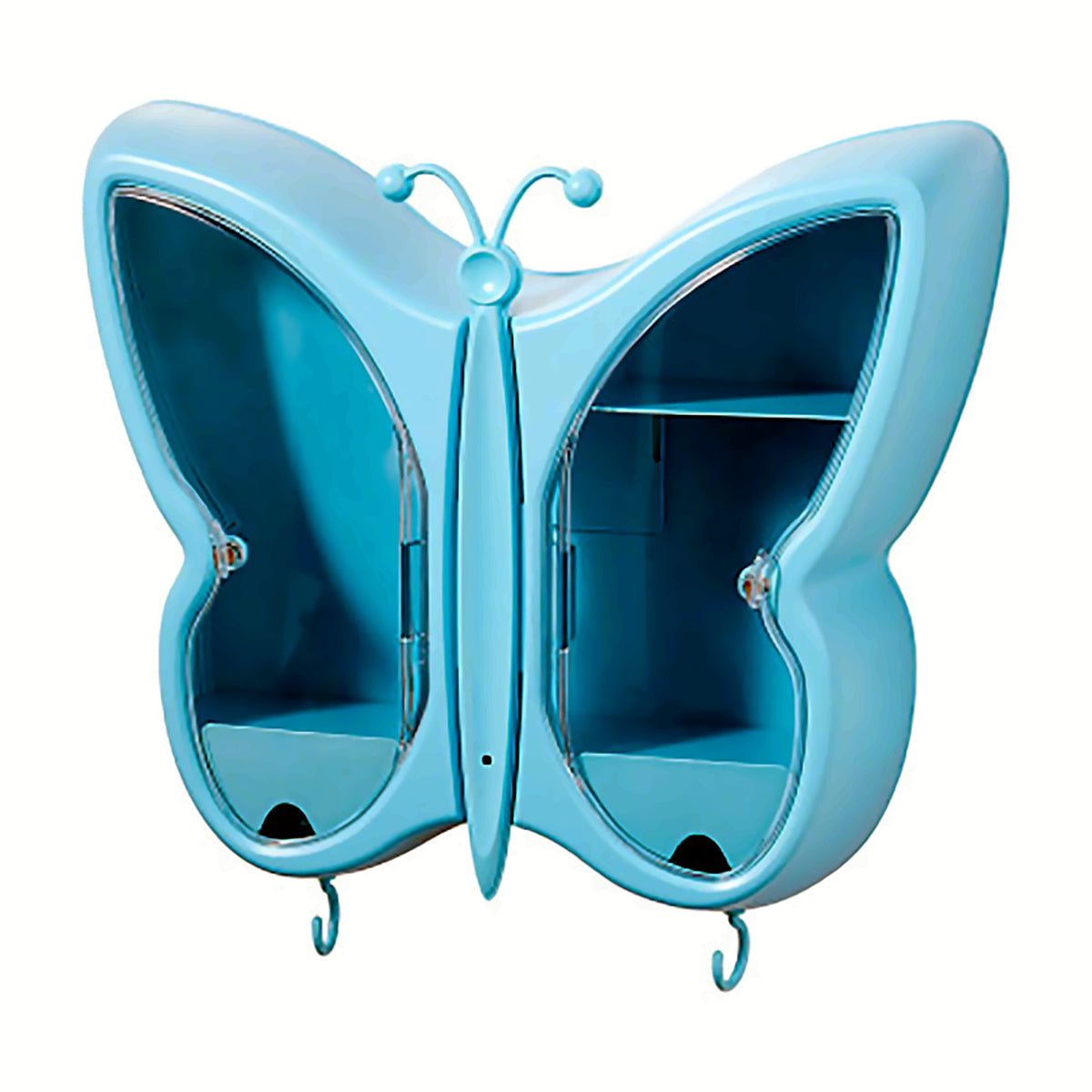 Butterfly jewellery and cosmetic organiser – blue