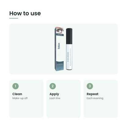 How to use the lash and brow serum: clean, apply, repeat