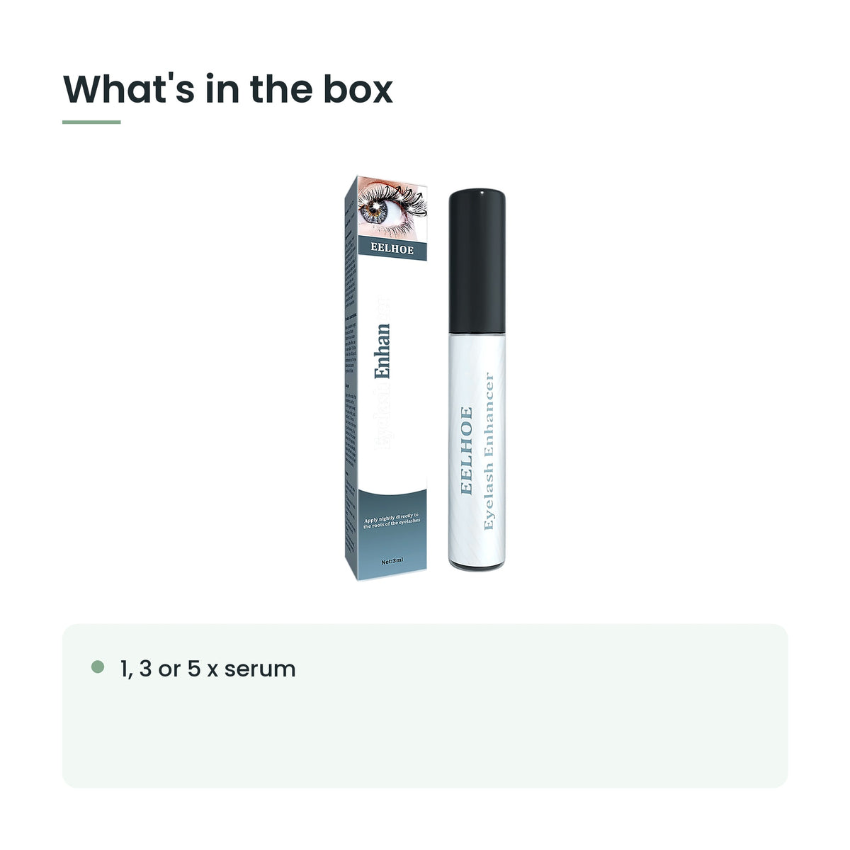 What's in the box: 1, 3 or 5 x serum
