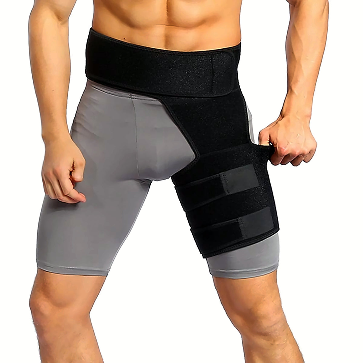 Man wearing the hip brace