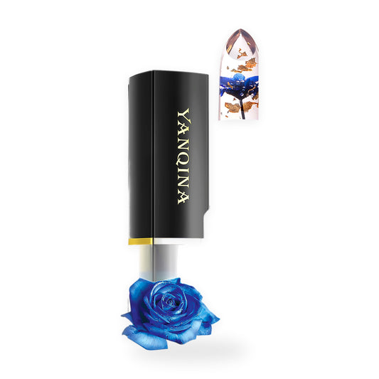 Colour-changing jelly lipstick on a white background
