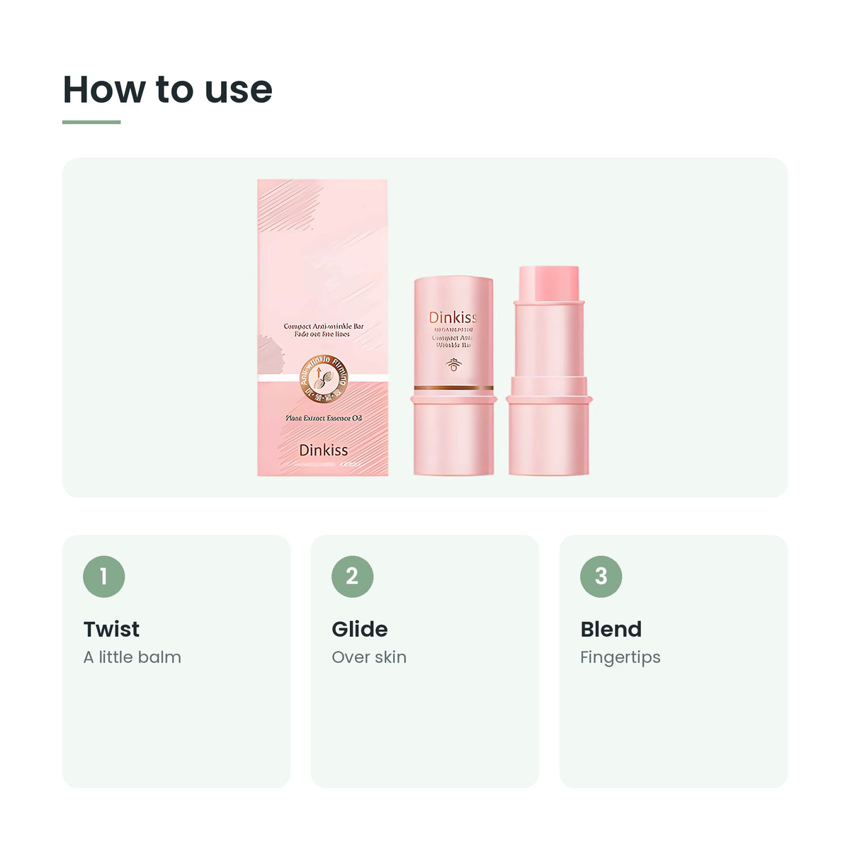 How to use the collagen multi balm stick: twist, glide, blend