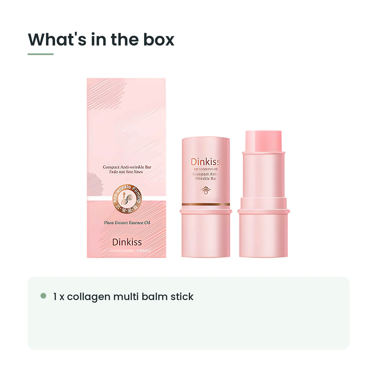 What's in the box: 1 x collagen multi balm stick