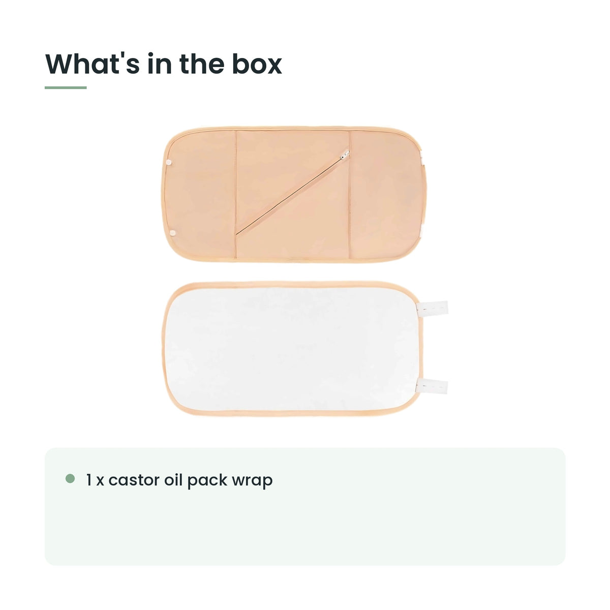 What's in the box: 1 x castor oil pack wrap