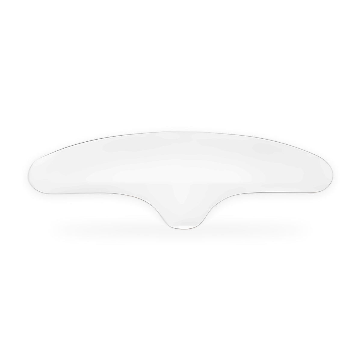 Silicone forehead and eye patches on a white background