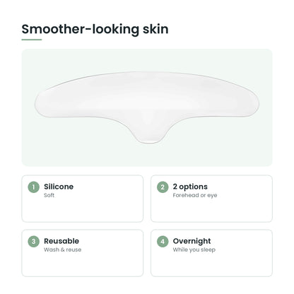 Silicone forehead and eye patches key features: silicone, 2 options, reusable, overnight