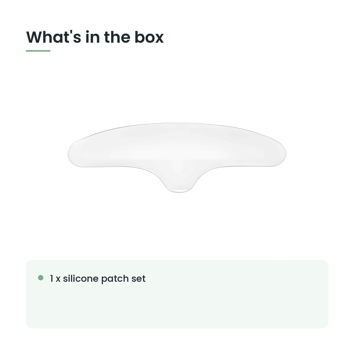 What's in the box: 1 x silicone patch set