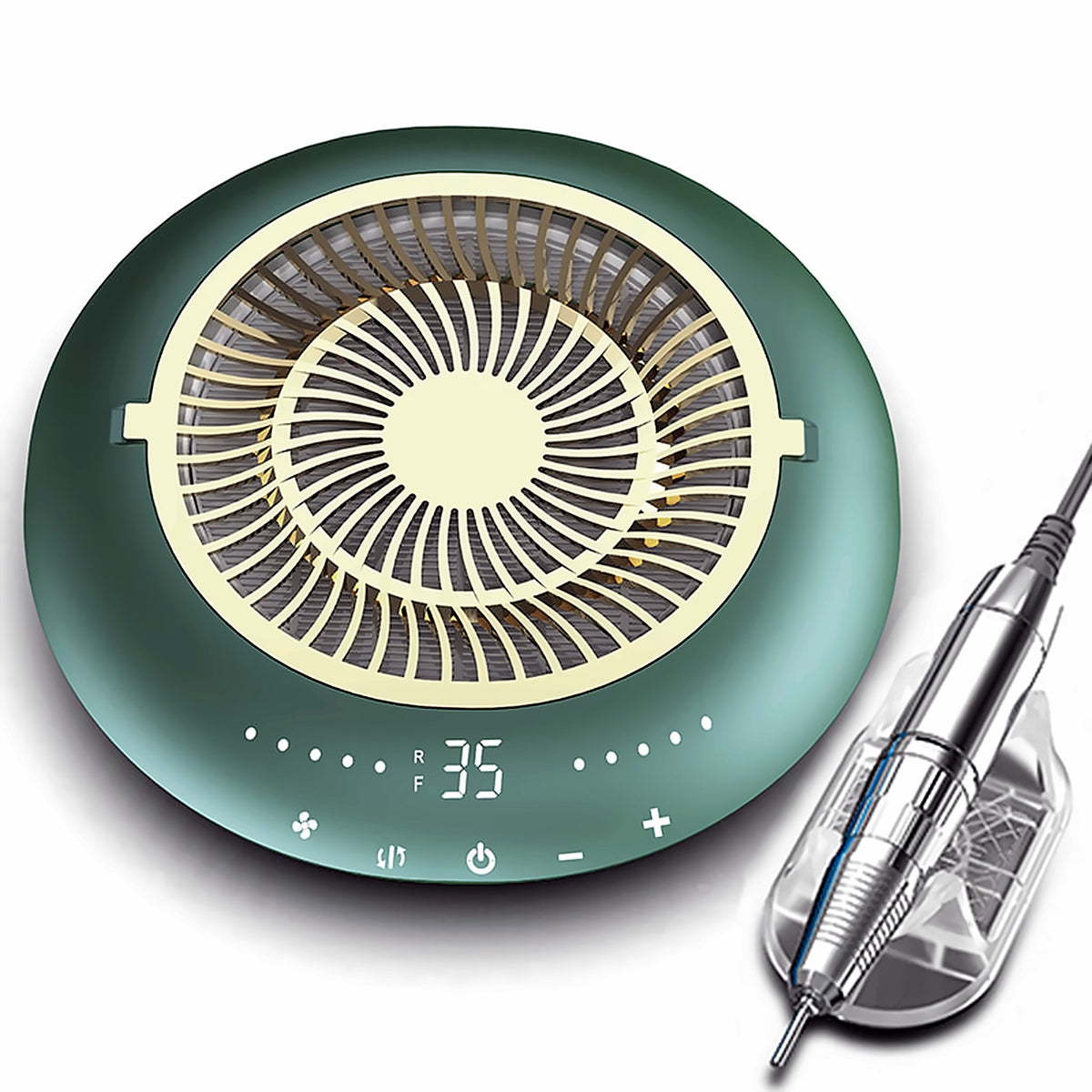 Nail dust collector – green with pen