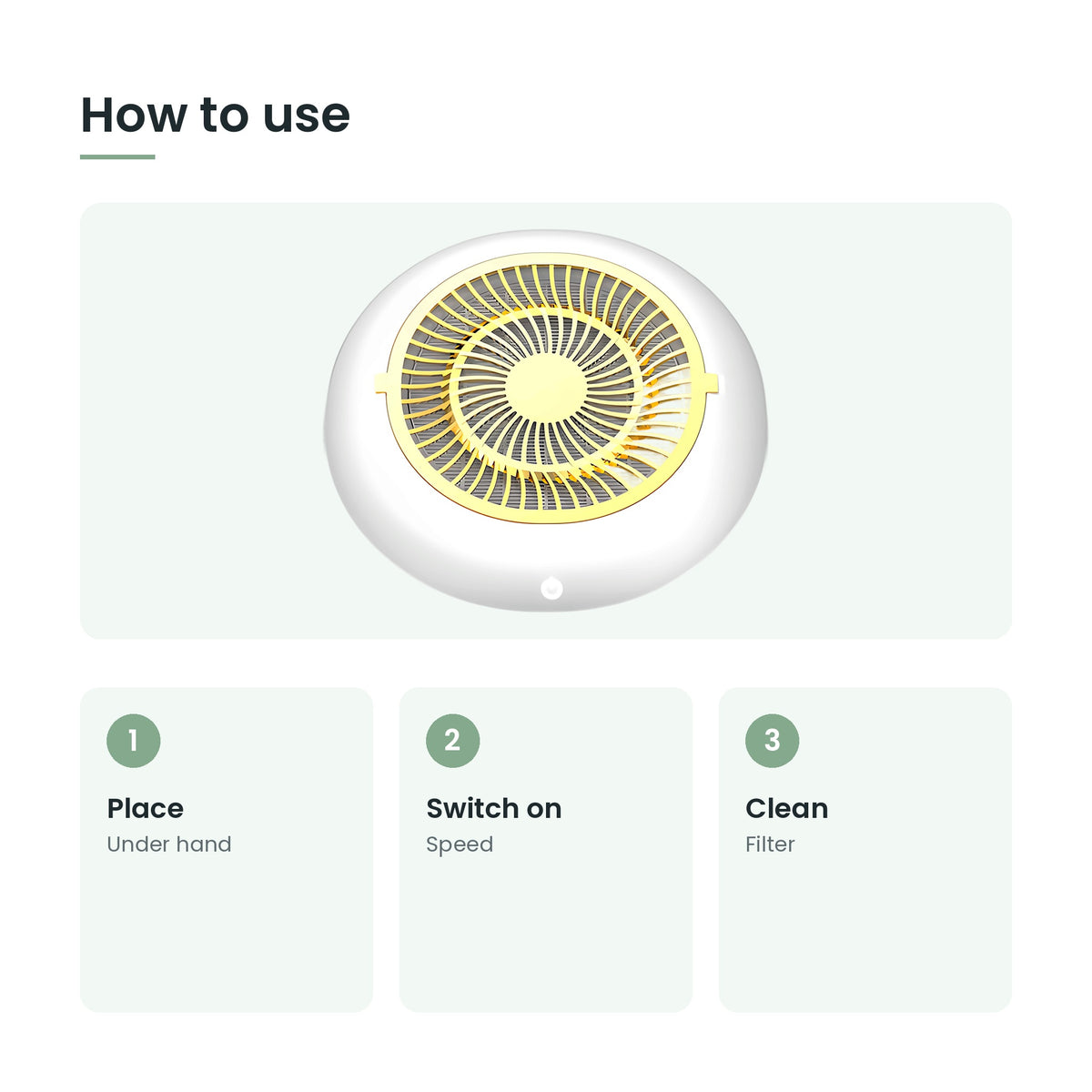 How to use the nail dust collector: place, switch on, clean