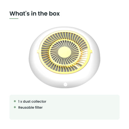 What's in the box: 1 x dust collector, reusable filter