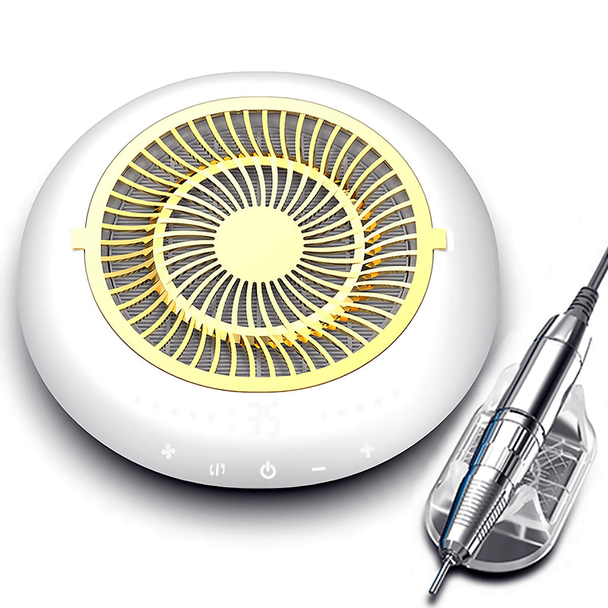Nail dust collector – white with pen