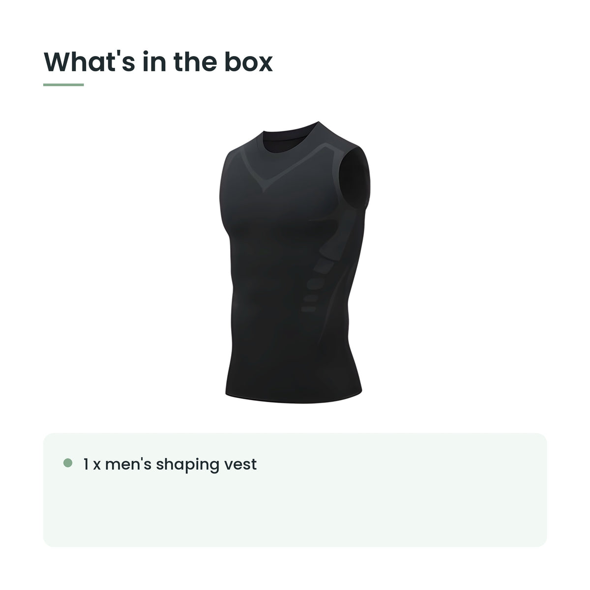 What's in the box: 1 x men's shaping vest