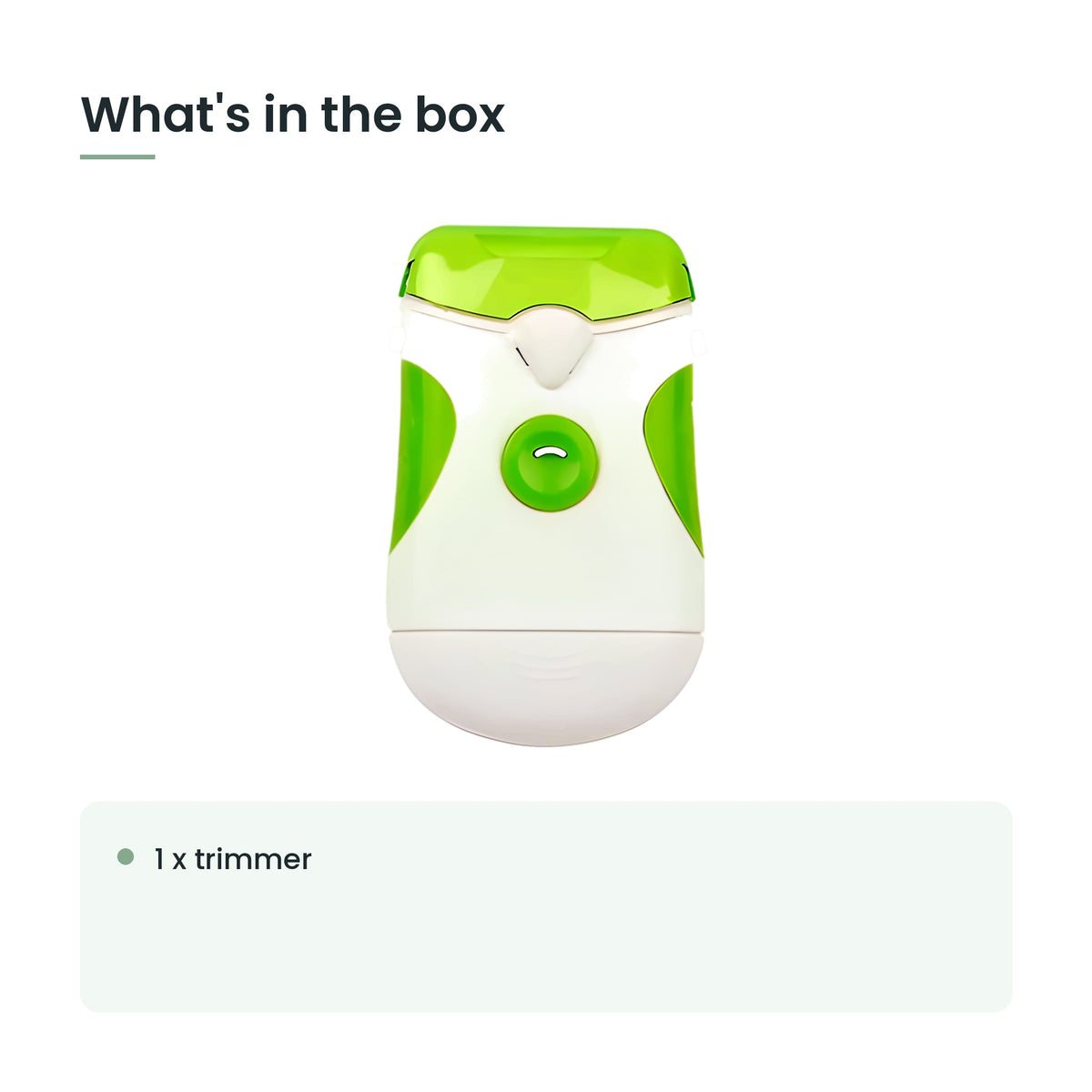 What's in the box: 1 x trimmer