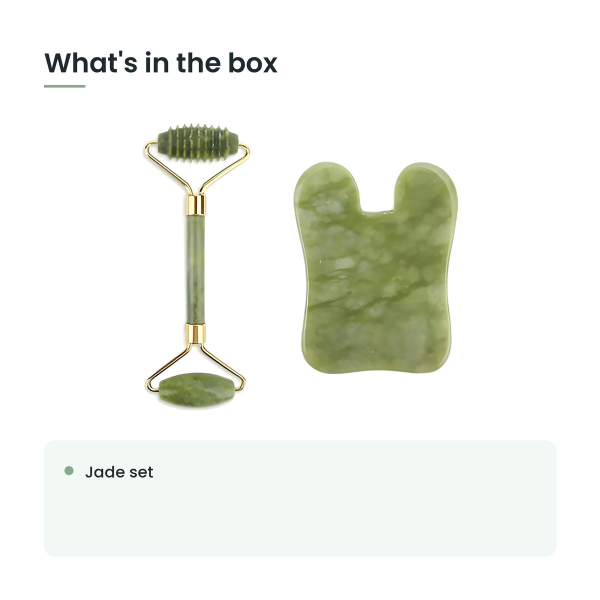 What's in the box: jade set