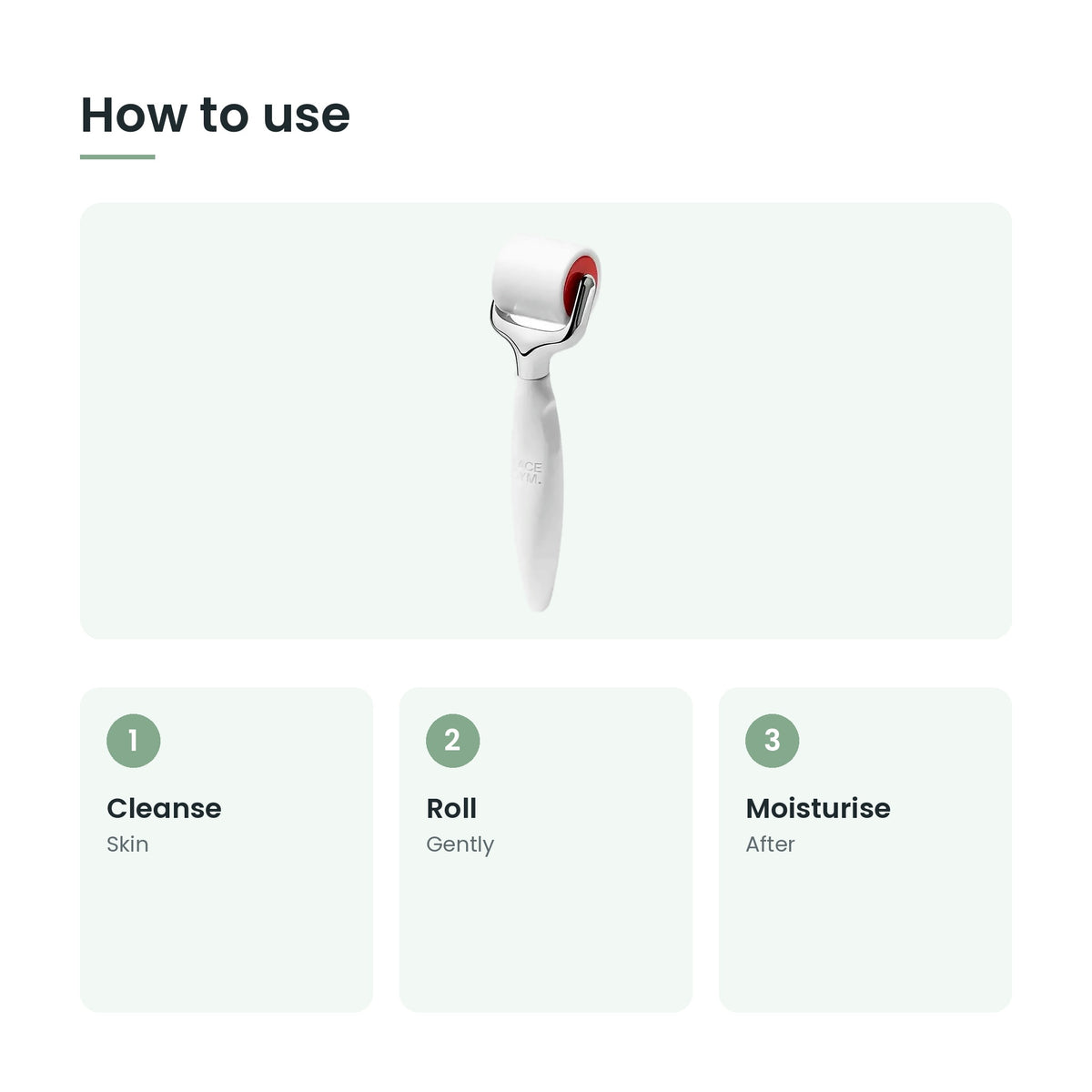 How to use the FaceGym Youthful Active Roller: cleanse, roll, moisturise