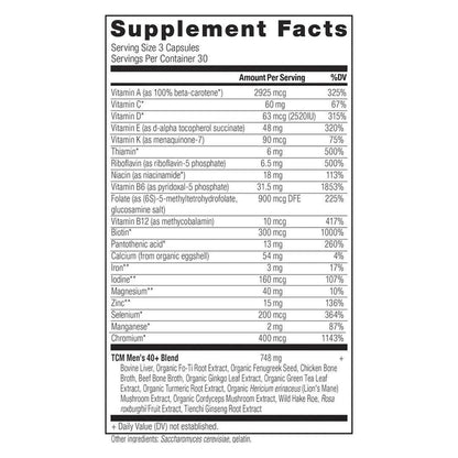 Premium Men's 40 Plus Daily Multivitamin Supplement