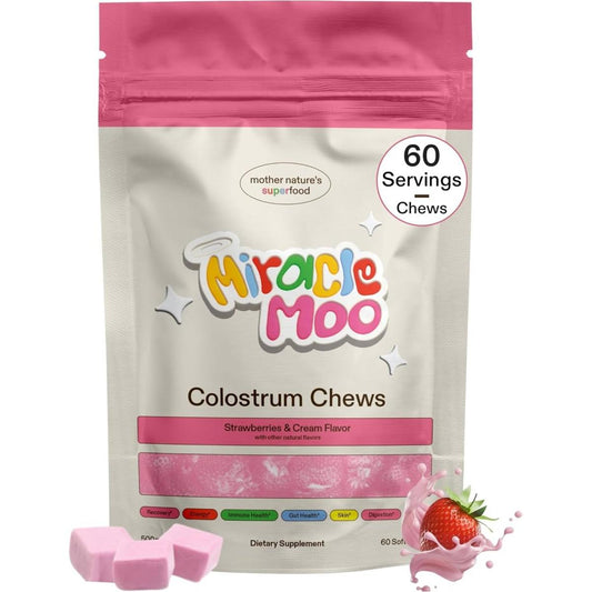 Natural Strawberry Immune Boost Chews - Mycosmeticslondon