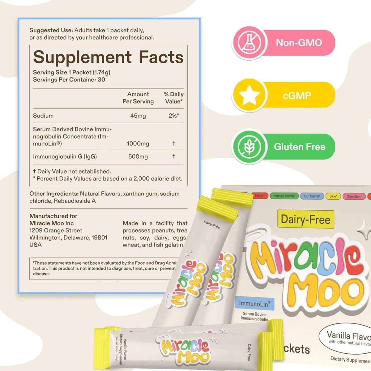 Natural Gut Health Supplement - Vanilla Flavor