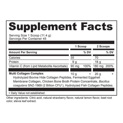 Natural Collagen Protein Powder Strawberry Flavor