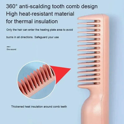 Portable Cordless Hair Straightener Brush