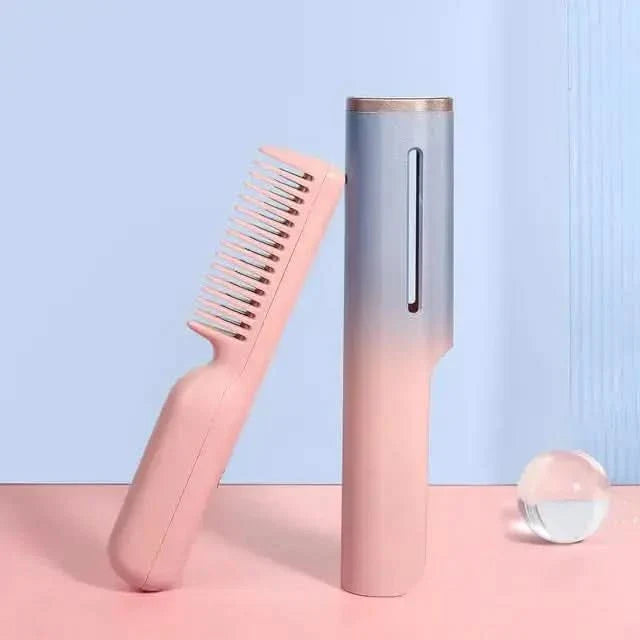 Portable Cordless Hair Straightener Brush