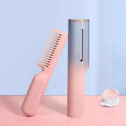 Portable Cordless Hair Straightener Brush