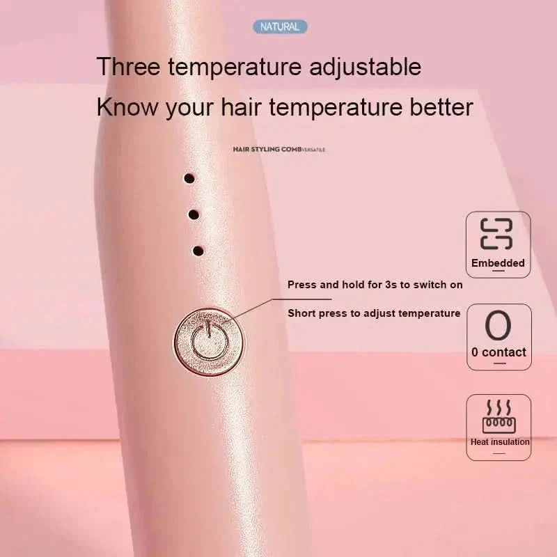 Portable Cordless Hair Straightener Brush