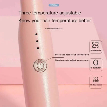 Portable Cordless Hair Straightener Brush