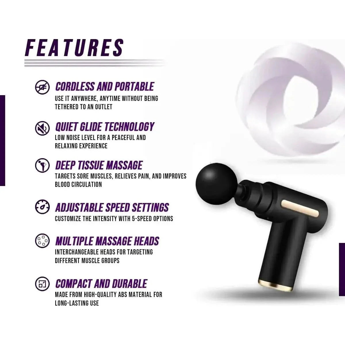 Portable Deep Tissue Massager Gun 6 Speed
