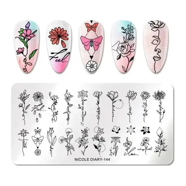 Decorative Nail Stamp Plate Set