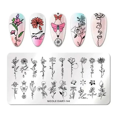 Decorative Nail Stamp Plate Set