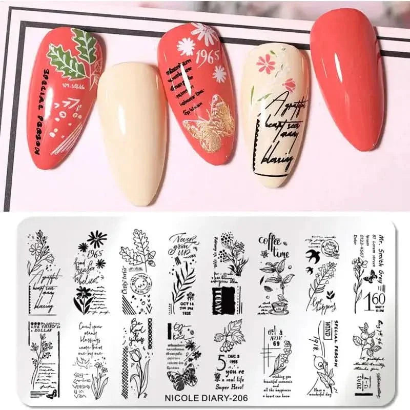 Decorative Nail Stamp Plate Set