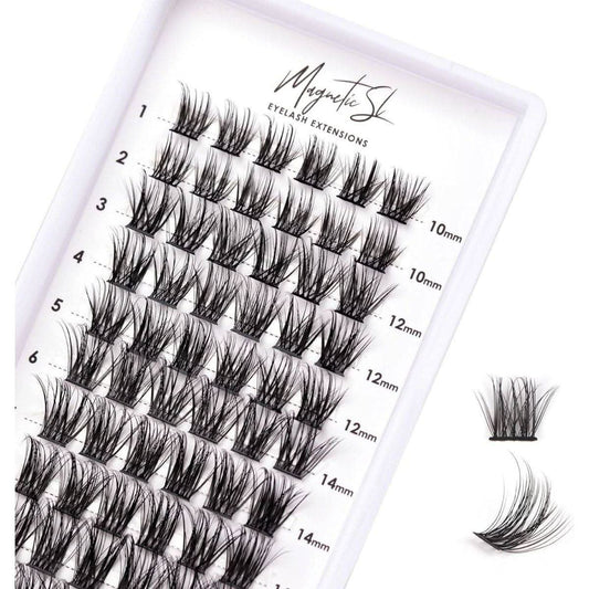 Easy Apply False Lash Extensions 3D Cluster Lashes Kit - Mycosmeticslondon