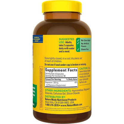 High Potency Magnesium Supplement 200mg - 180 Capsules