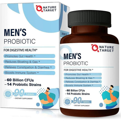 Powerful Probiotics for Men - 60 Billion CFU Tablets - Mycosmeticslondon