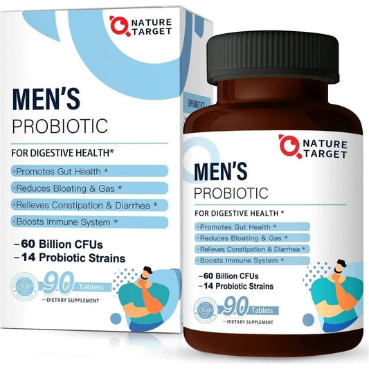 Powerful Probiotics for Men - 60 Billion CFU Tablets - Mycosmeticslondon