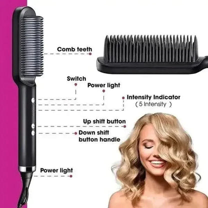 Sleek Hair Straightening Comb for Frizz Free Styling
