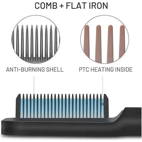 Sleek Hair Straightening Comb for Frizz Free Styling