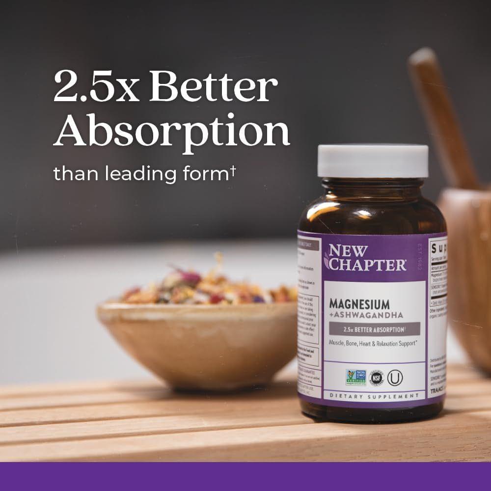 Premium Magnesium Ashwagandha Tablets for Stress Relief