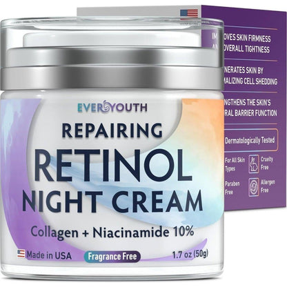 Anti Aging Night Moisturizer for Women with Retinol - Mycosmeticslondon