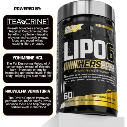 Strong Fat Burner Weight Loss Supplement 60 Liquid Caps
